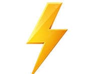A yellow lightning bolt icon.